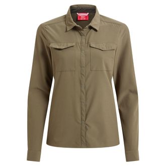 Craghoppers Womens/Ladies NosiLife Pro III Long-Sleeved Shirt (Wild Olive) - Khaki - Size 18 UK
