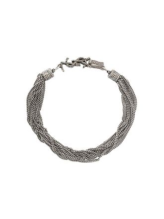 Saint Laurent Loulou twisted chains bracelet - Metallic