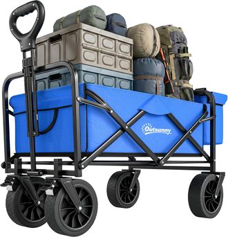 OEM Carro Plegable Con Bolsa T&eacute;rmica Desmontable Longitud Y &Aacute;ngulo Del Mango Ajustables Y Bolsa De Transporte Azul