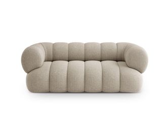 Cosmopolitan Design Sof&aacute; 2 plazas tejido chenilla beige oscuro