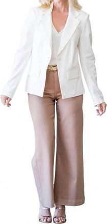 Peace of Cloth Toby One Button Jacket In Oyster