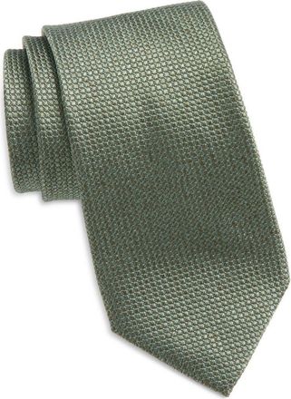 Nordstrom Solid Silk Tie in Green at Nordstrom