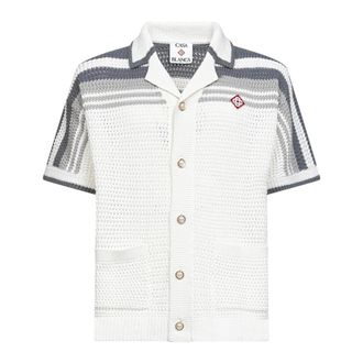Casablanca Short Sleeve Shirts, male, White, XL, Casablanca Jumpers