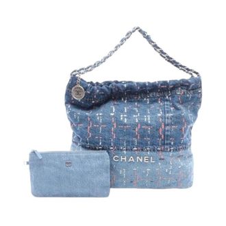 Chanel Pre-owned Vintage Denim Shoulder Bag - Dames - Pre-owned - Blauw - Maat: ONE Size Denim