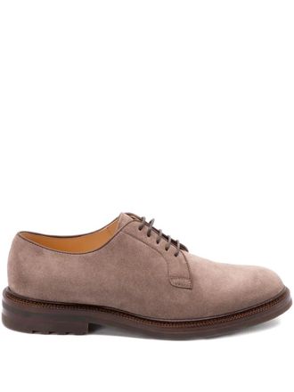Brunello Cucinelli suede lace-up Derby shoes - Neutrals