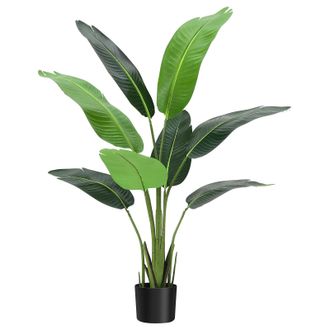 OEM Palmera Artificial, Ramas Ajustables, Decoraci&oacute;n Para Interiores Y Exteriores, Color Verde, 2 Unidades