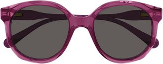Chlo&eacute; Ronde Zonnebril - unisex - Zonnebrillen - Roze - 47 MM - Accessoires