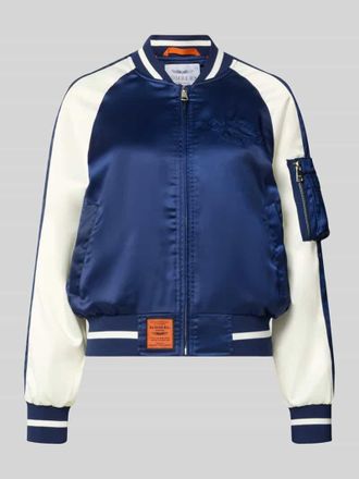 Original Bombers Bomberjacke mit Label-Detail in Marine, Gr&ouml;&szlig;e XXL