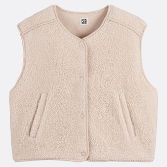 La Redoute Collections Oversized sherpa vest, mouwloos