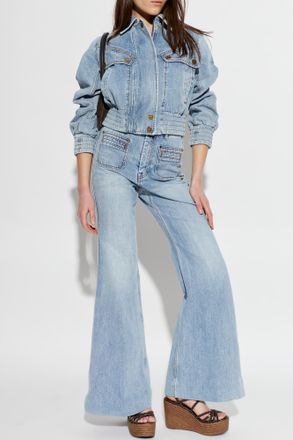 Zimmermann Flared Leg Jeans, Womens, Blue