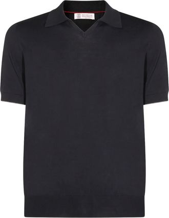 Brunello Cucinelli Top con scollo a V - Blu