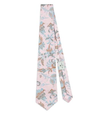 Etro floral-print tie - Pink