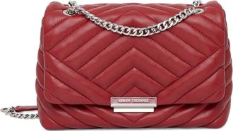A|X Armani Exchange logo-plaque quilted cross body bag - women - Polyurethane - OS - Red
