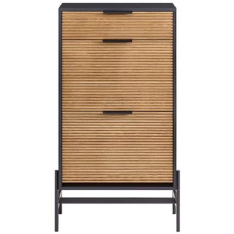 SoBuy SoBuy HFSR03-SCH Shoe Cabinet, Entryway Cabinet, Shoe Storage Cabinet, Shoe Chest with 1 Drawer and 2 Flip-Down Doors for Entryway, Hallway and