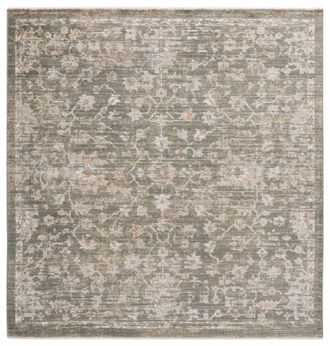Safavieh Alfombra polipropileno/poli&eacute;ster verde/beige 183 x 183 cm