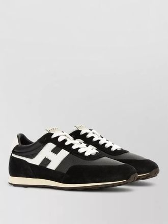 Hogan sneakers contrast sole round toe panels