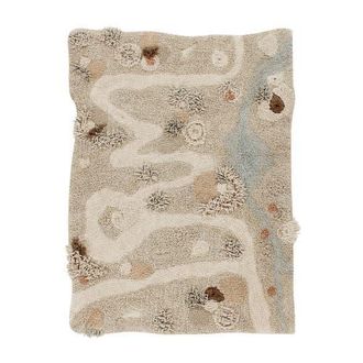 Lorena Canals Washable Play Rug Path of Nature in Natural, Olive, Blue, Rose at Nordstrom