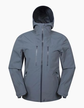 Mountain Warehouse Mens Mountain Warehouse Mens Kailash 2.5 Layer Waterproof Jacket - Grey - Size: 40/Regular
