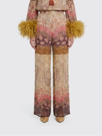 Valentino Pantaloni palazzo Valentino in seta e lurex stampato