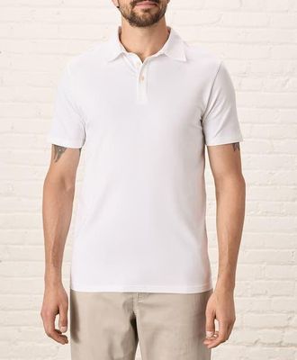 Pact Luxe Essential Slim Polo Made With Organic Cotton in White at Nordstrom, Size Xx-Large