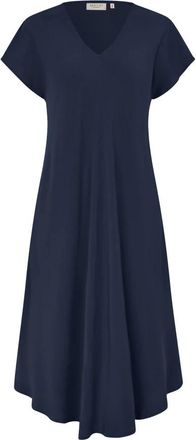 Masai Wing Sleeve Midi Dress - Dames - Casual kleedjes - Blauw - L - Kleedjes
