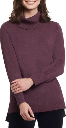 Tribal Edie Cowl Neck Sweater In Eggplant