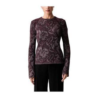 Liu Jo Round-neck Truien - Dames - Ronde hals truien - Paars - XL - Truien & Vesten