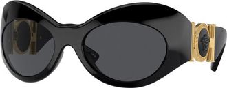 Versace Womens VE4462-GB1-87-58 VE4462 58 GB1 87 Fashion Sunglasses - Black - One Size