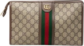 Gucci Pre-owned Canvas Clutch - - Pre-owned - Donna - Beige - ONE SIZE