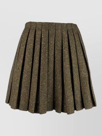 Dior pleated skirt textured fabric metallic finish