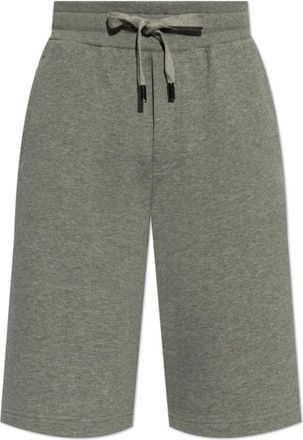 Dolce & Gabbana Zweetshorts met logo - Heren - Korte Broeken - Grijs - L - Katoen - Korte Broeken