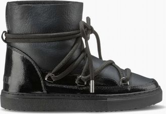 INUIKII Womens Gloss Sneaker Boot In Black