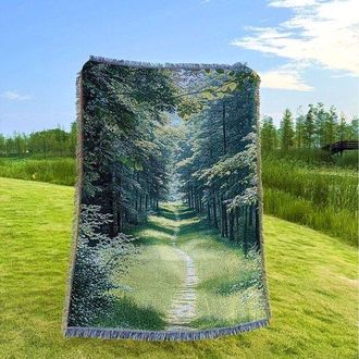 OEM Tapiz De Algod&oacute;n Tejido Con Motivos Paisaj&iacute;sticos, Manta Ambiental, Decoraci&oacute;n De Dormitorio, 90110 - Bospad