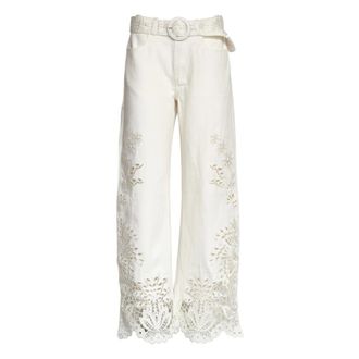 Farm Rio FARM Rio, Wide Trousers, female, White, Size: W26 Wide Trousers