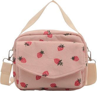 Generic Cartoon Shoulder Bag with Adjustable Strap Versatile Handbag Adorable Shoulder Bag Female Shopping Work Date Party Bag (Pink)