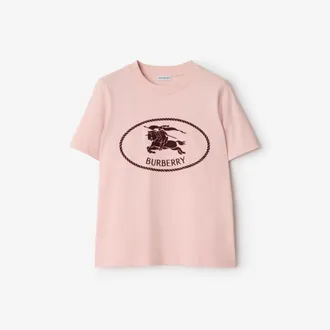 Burberry ピンク ロゴプリント Tシャツ 14Yサイズ Burberry Logo printed t-shirt in melange pink - Pink | 8011944