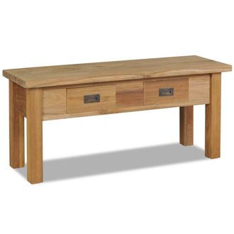 vidaXL Banco De Recibidor De Madera De Teca Maciza 90x30x40 Cm Vidaxl
