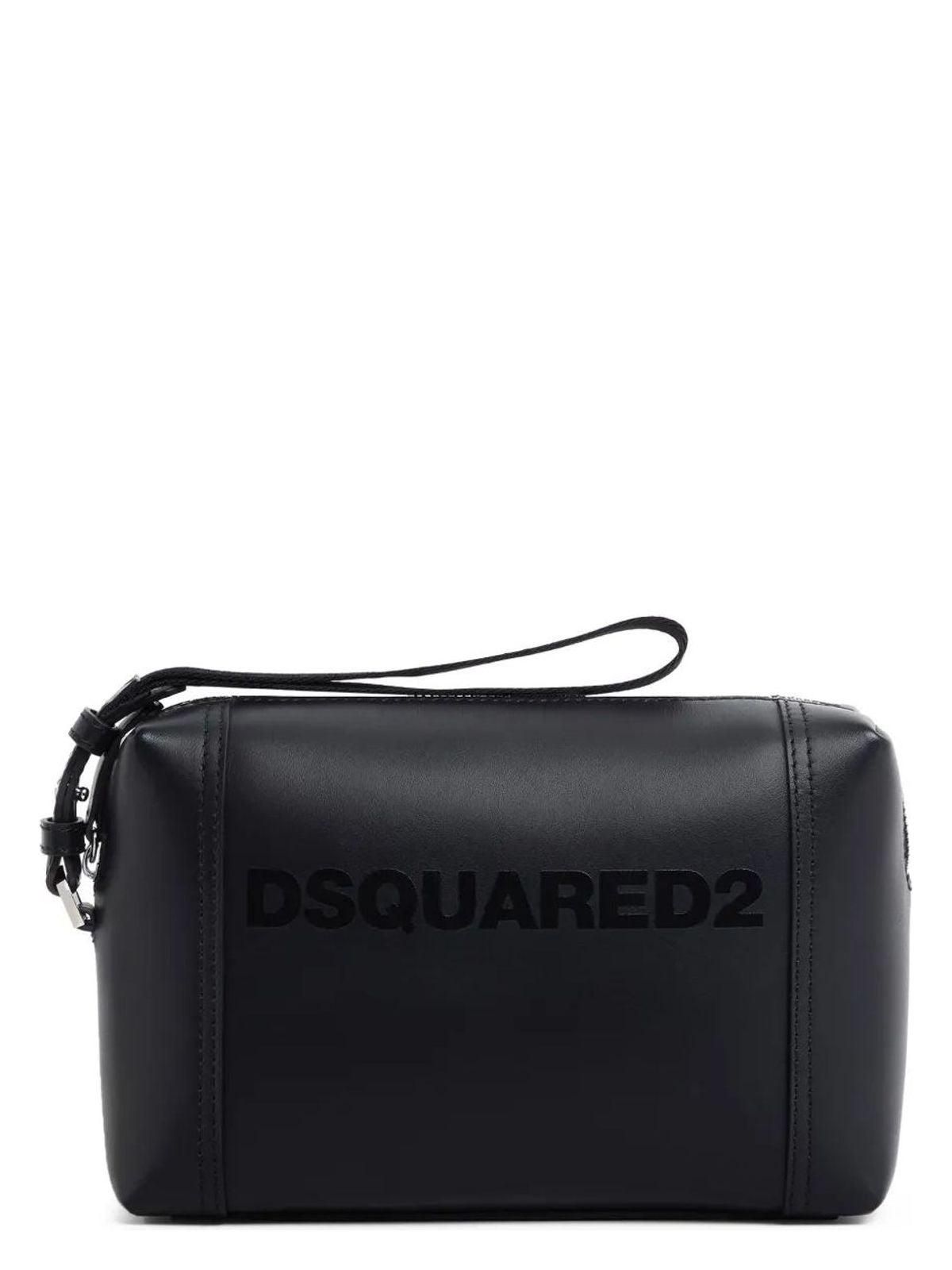 DSQUARED ブラックレザーショルダーバッグ DSQUARED ブラックレザーショルダーバッグ DSQUARED2 ディー