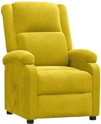 vidaXL Sill&oacute;n Reclinable Terciopelo Amarillo Vidaxl