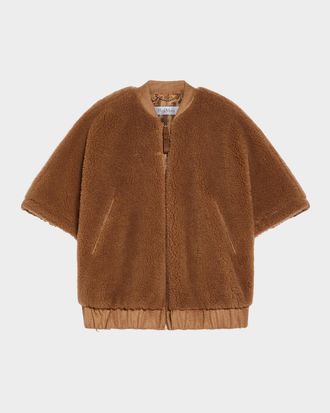 Max Mara Briose Wool-Blend Wrap Cape