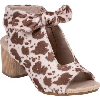 GC SHOES Kimora Bow Block Heel Bootie in Cow Print at Nordstrom Rack, Size 7.5