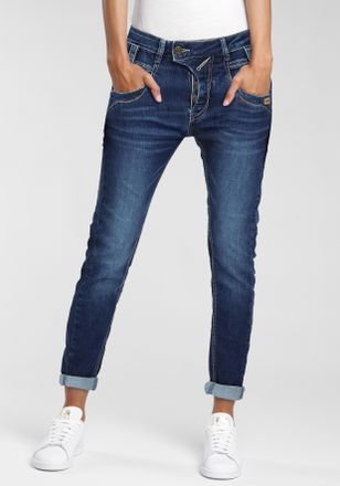 Gang Slim-fit-Jeans GANG 94MARGE, Damen, Gr. 34, N-Gr, deep mid wash, Denim/Jeans, Obermaterial: 65% Baumwolle, 22% Polyester, 11% Viskose, 2% Elasthan, sl