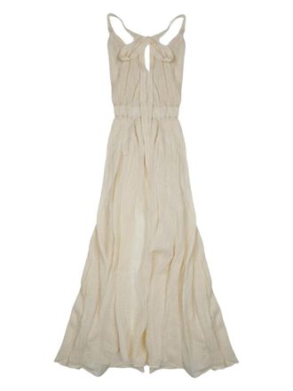 120% Lino Linen-Blend Dress - White