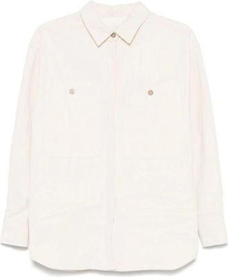 Iro Beige Blouse met Zakken - Dames - Overhemden - Beige - XL - Overhemden