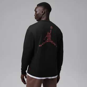 Nike Jordan Mens Jordan Brooklyn Long-Sleeve T-Shirt in Black | IO0105-010