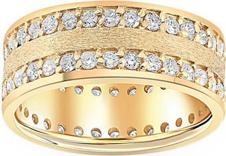Pompeii3 1 1/2ct Channel Set Diamond Eternity Ring 14K Yellow Gold Size Selectable