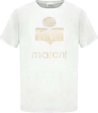 Isabel Marant Zewel T-shirt - Dames - T-shirts - Wit - XS - Linnen - Tops