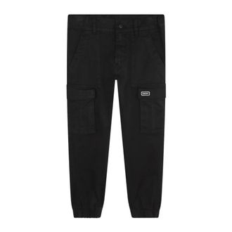 DKNY Casual Cotton Trousers with Elastic Waist - male - DKNY - Sweatpants - Black - 10 Y - Kids