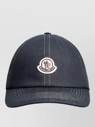 Moncler denim baseball hat curved brim design