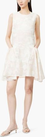Stine Goya Romantic Ruffling Sleeveless Mini Dress In Multiflowers
